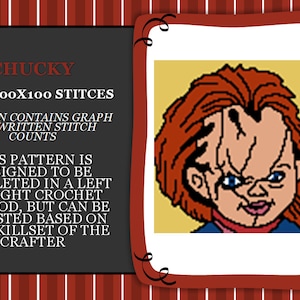 Chucky graph PATTERN ONLY with written instruction