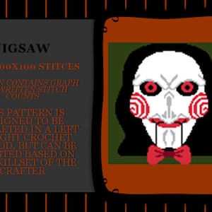 Jigsaw graph PATTERN ONLY with written instruction