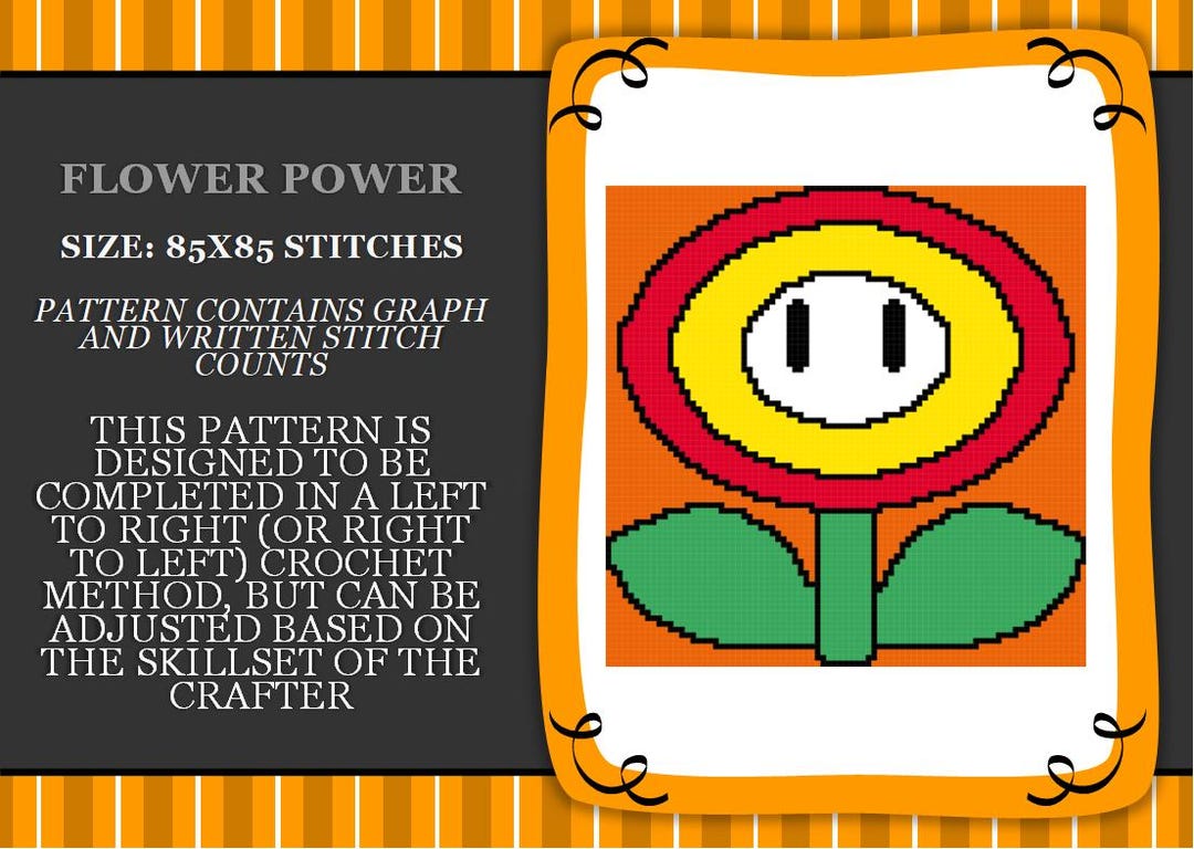 Flower Power Graph PATTERN ONLY With Written Stitch Counts - Etsy