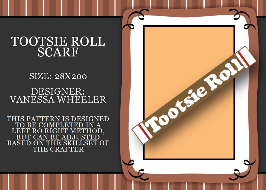 Tootsie Roll Scarf Graph PATTERN ONLY With Written Instruction - Etsy