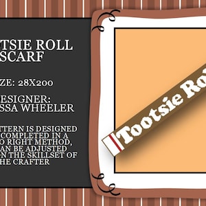 Tootsie Roll Scarf Graph PATTERN ONLY with written instruction