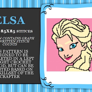 Elsa graph PATTERN ONLY with written stitch counts