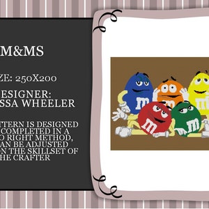 M&M graph PATTERN with written instruction