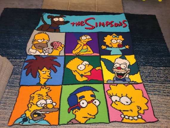 Simpsons Graphghan PATTERN ONLY Bundle With Written