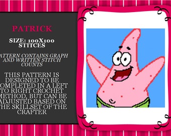 Patrick graph PATTERN ONLY with written stitch counts