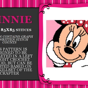 Minnie graph PATTERN ONLY with written stitch counts