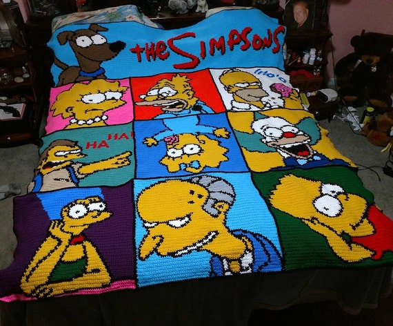 Simpsons Graphghan PATTERN ONLY bundle with written instruction