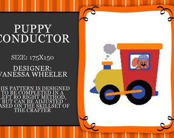 Puppy Conductor graph PATTERN ONLY with written instruction