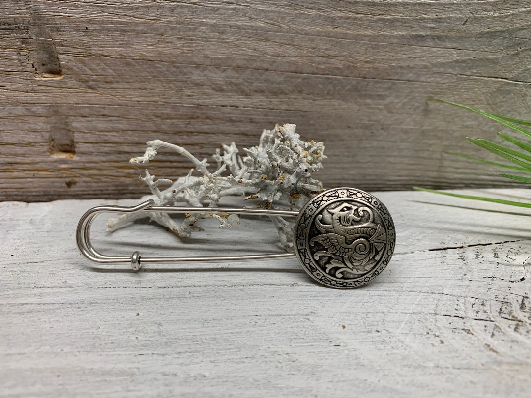 Broche Artisanale En Perles - Attache-vêtement Noir, Gironde, Neuf Avec étiquettes