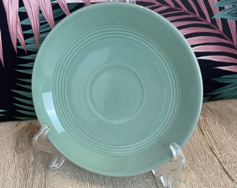 Wood's ware Beryl replacement saucer for tea cup  - single spare Vintage green saucer   - green retro small ceramic saucer