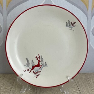 Crown Devon Stockholm Leaping Deer Dessert or Salad Plate - 1950s