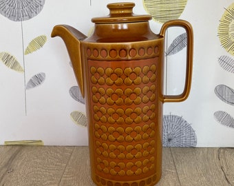 Hornsea saffron range ceramic tall coffee pot - Hornsea pottery retro kitchenware