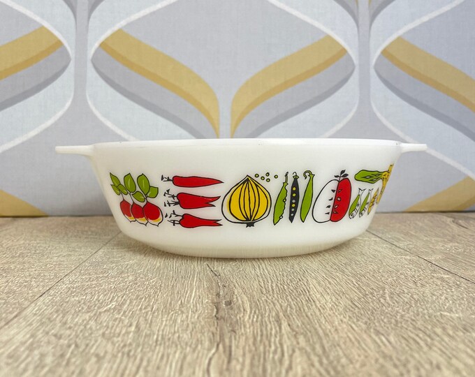 JAJ Pyrex Harvest Vegetable Pattern Casserole Dish Vintage Etsy UK