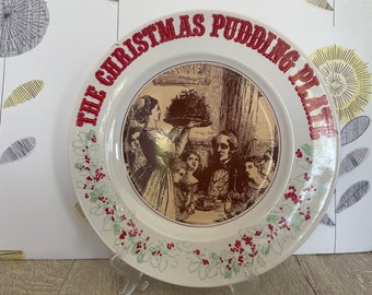 L'assiette de pudding de Noël - vaisselle John Buck sur le thème des vacances vintage