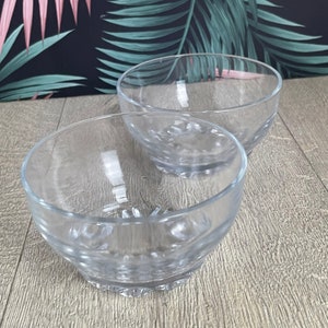 Pair of glass fruit dishes or pudding cups