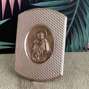 Vintage St. Anthony of Padua Plaque: Mid-Century Religious Home Decor