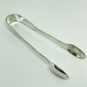 Silver plated sugar tongs marked Athenian - vintage sugar nips