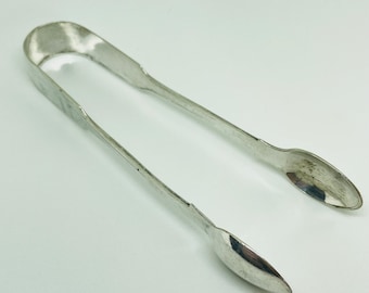 Silver plated sugar tongs marked Athenian - vintage sugar nips