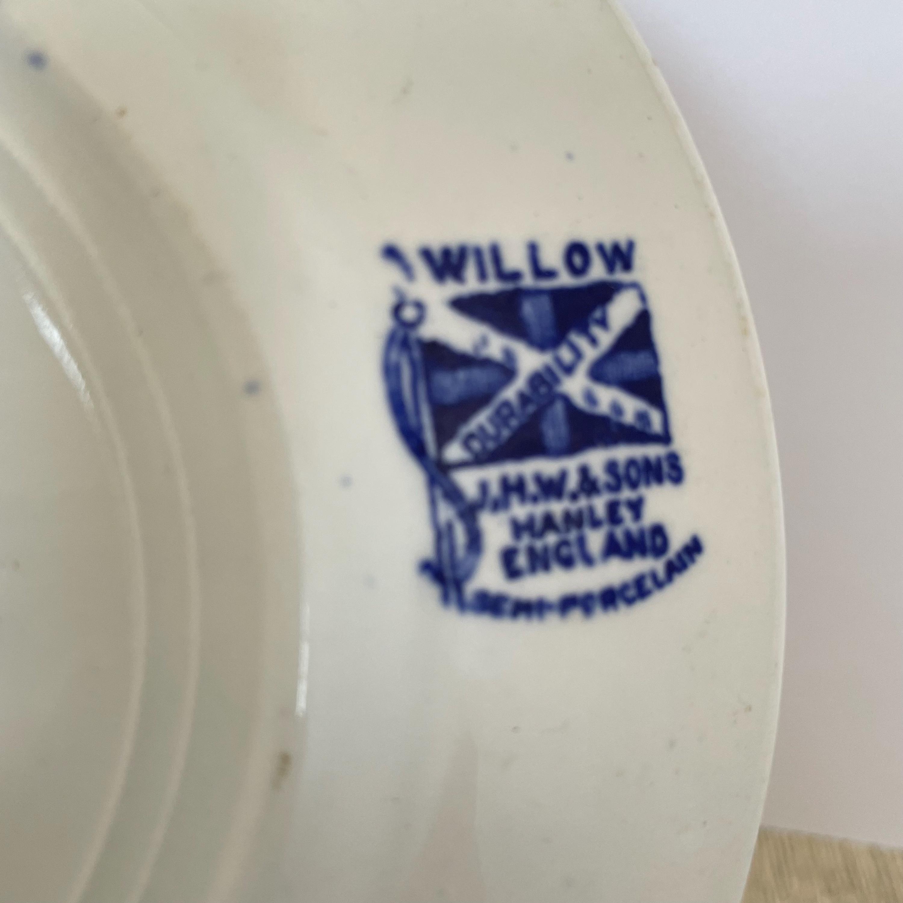 【1892〜1925年】JHW&SONS HANLEY ウィロー　デザート皿 1892〜1925年】JHW&SONS HANLEY ウィロー デザート皿 - メルカリ