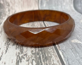 Cherry Red Bakelite Bangle Bracelet: Slim Stacking 1940s Jewelry
