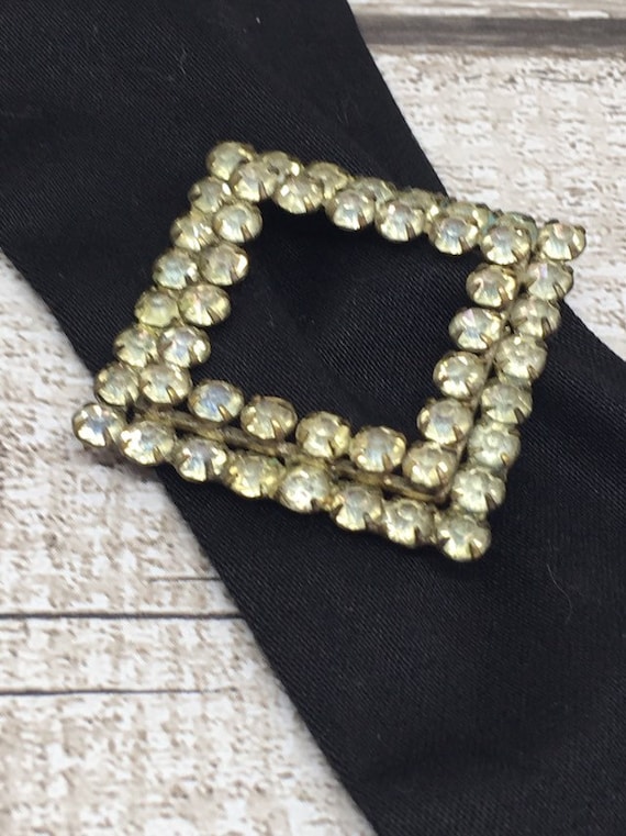 Diamond shaped diamante belt buckle or slider Etsy