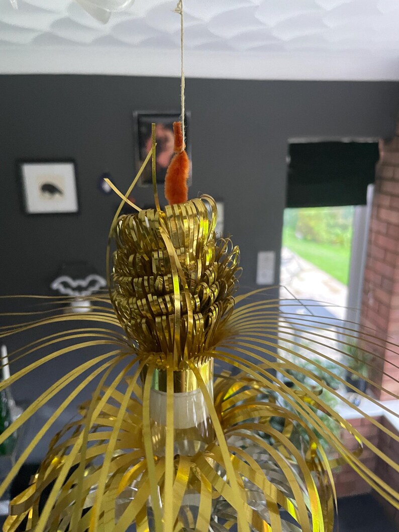 Metallic Foil Cascade Large Gold Roman Candle Christmas Decoration