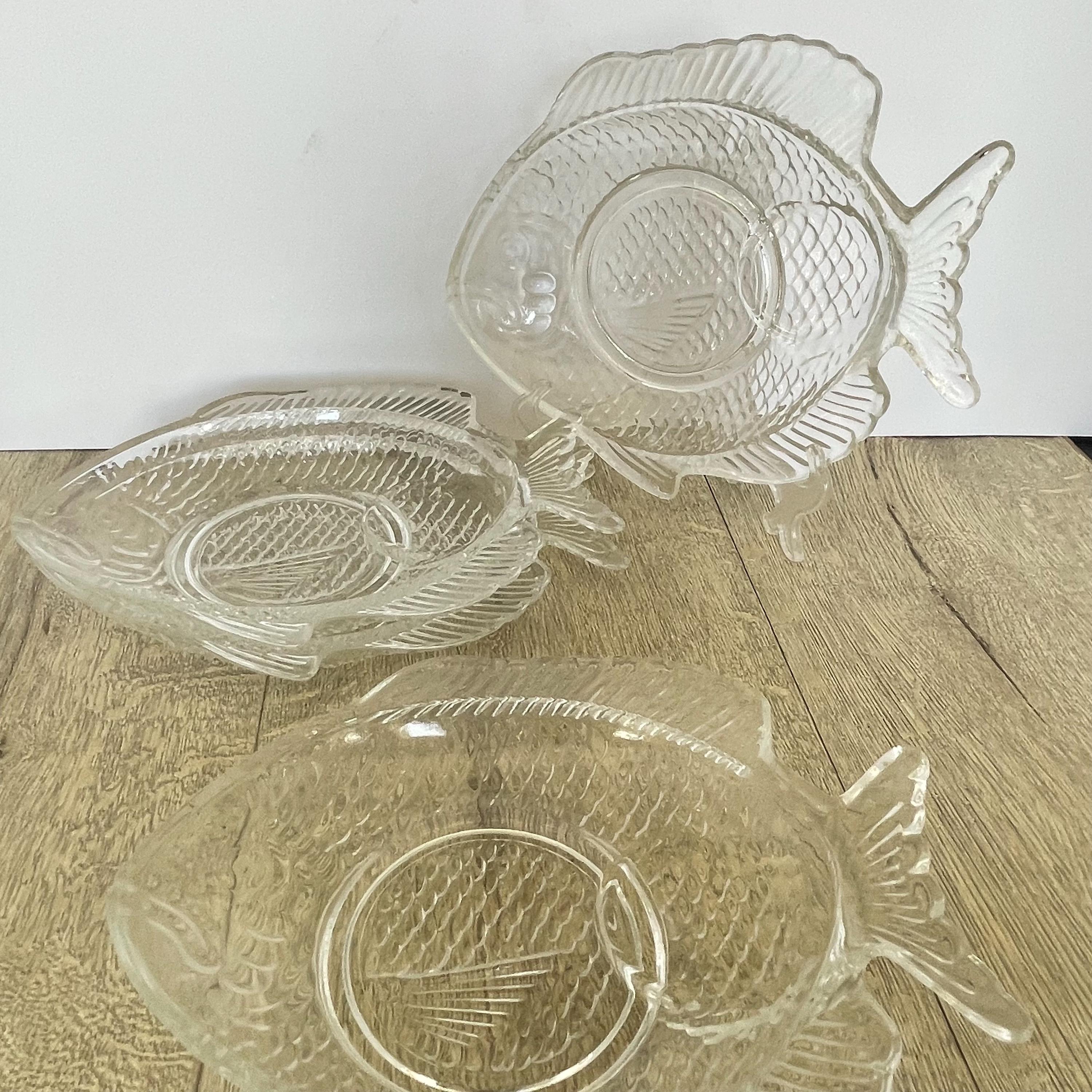 ガラス製の魚型プレート4枚セット - Etsy 日本