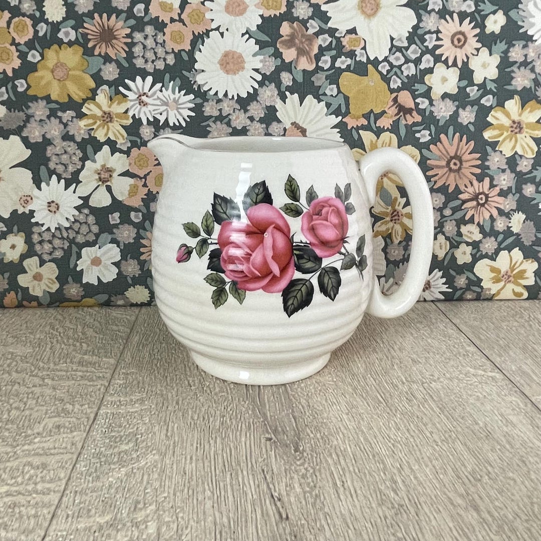Pottery Just For You ジャグ＆ボウル 薔薇 Pottery Just For You ジャグ＆ボウル 薔薇 インテリア小物 Pottery