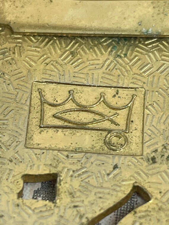 Cloisonne enamelled brooch - Fish renames  oval f… - image 5