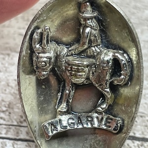 Algarve Portugal novelty souvenir  teaspoon with donkey and crown