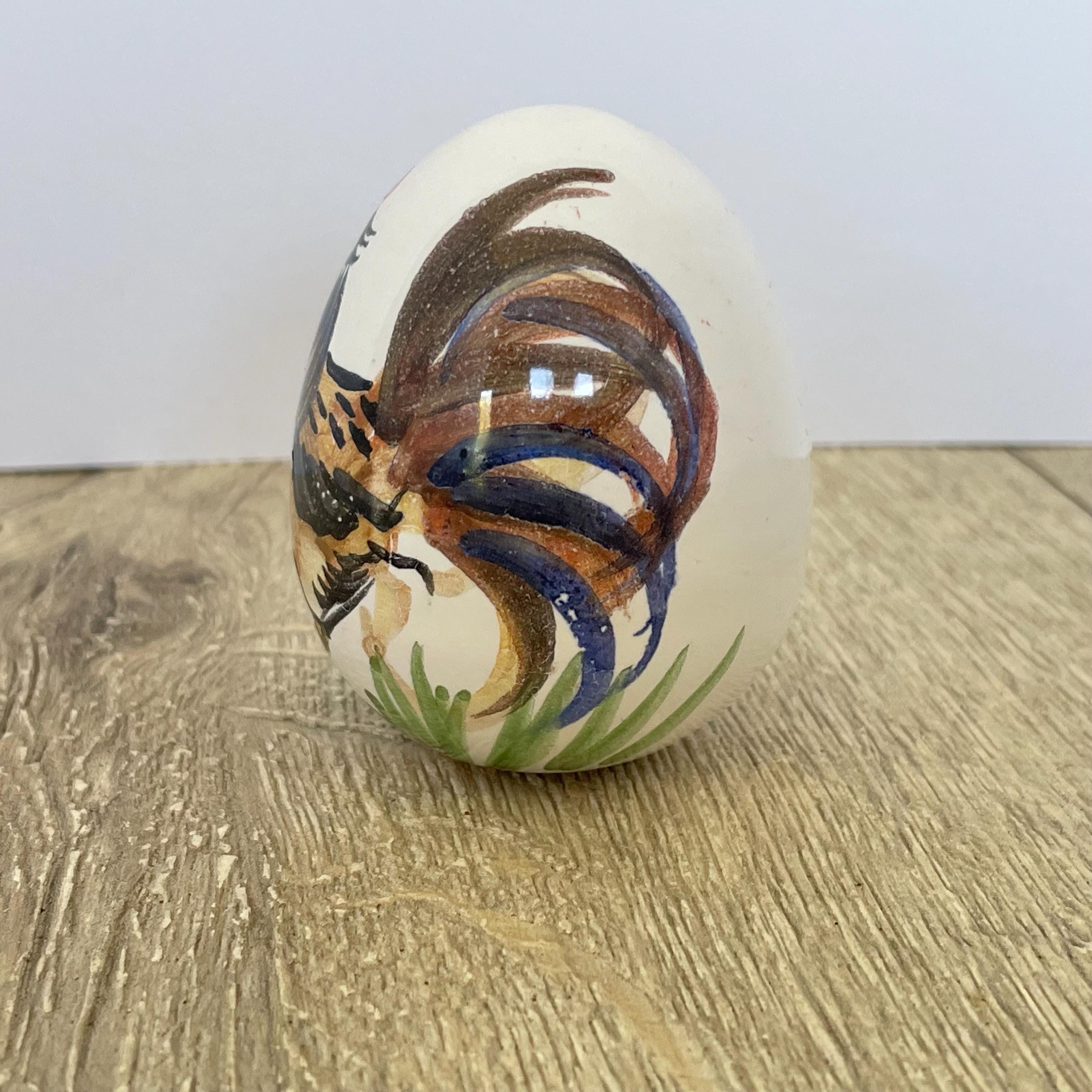 Vintage Ceramic Egg With Painted Rooster – Easter Décor, 1980s - Etsy