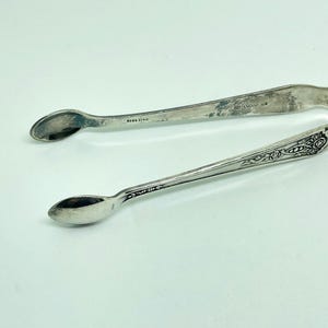 Silver-Plated Sugar Tongs – Ornate Rose Handle, Dixon A1, c.1950s