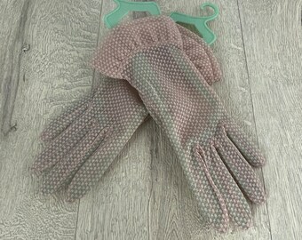 Blush Pink Net Shortie Gloves with Ruffle cuff - Mid-Century Lolita Vintage Style