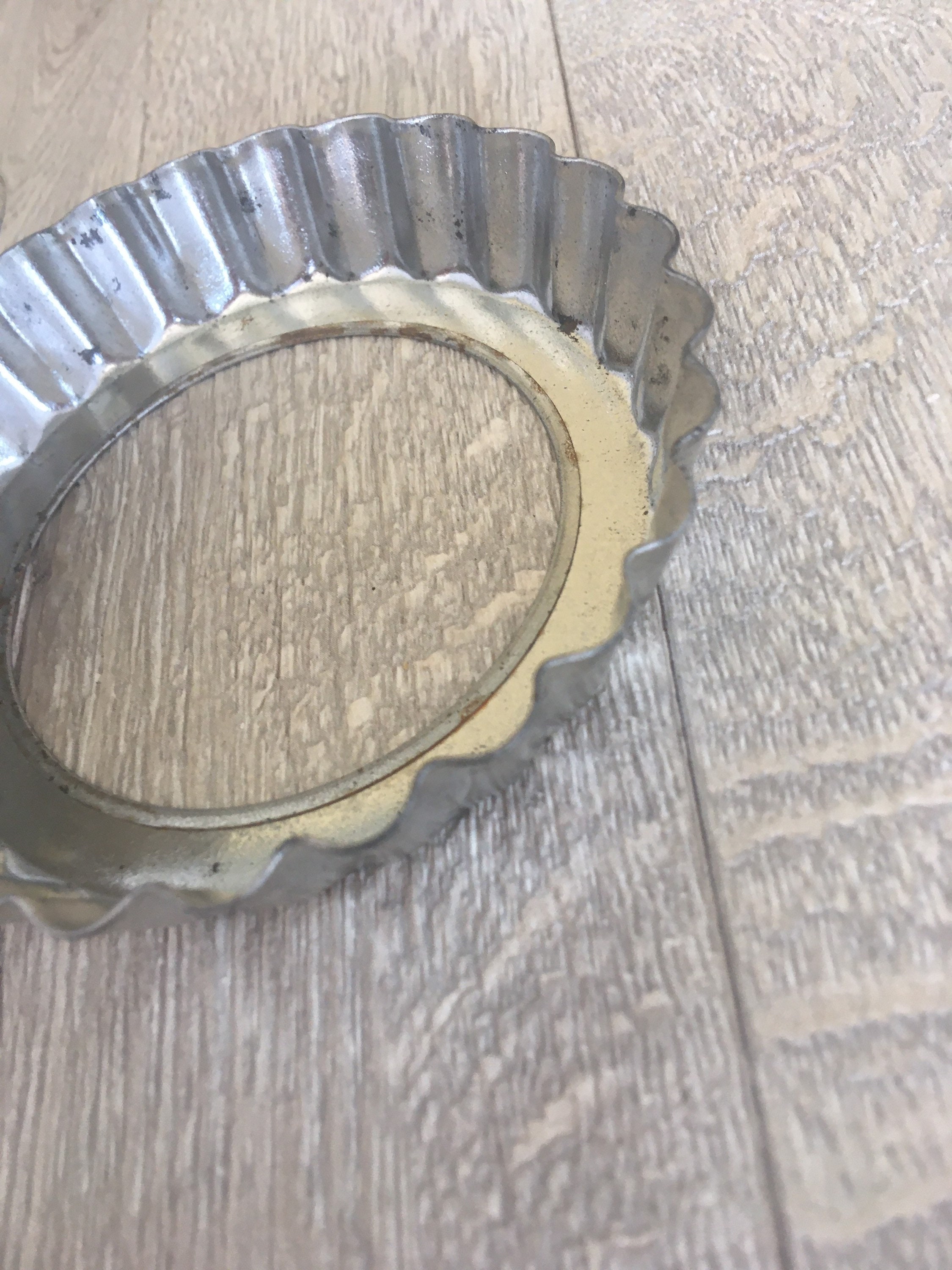 Small Flan or tart tin loose bottomed individual fluted or Etsy