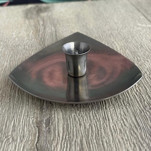 MCM Prices Stainless Steel Triangular Candlestick  for Thin Taper Candle