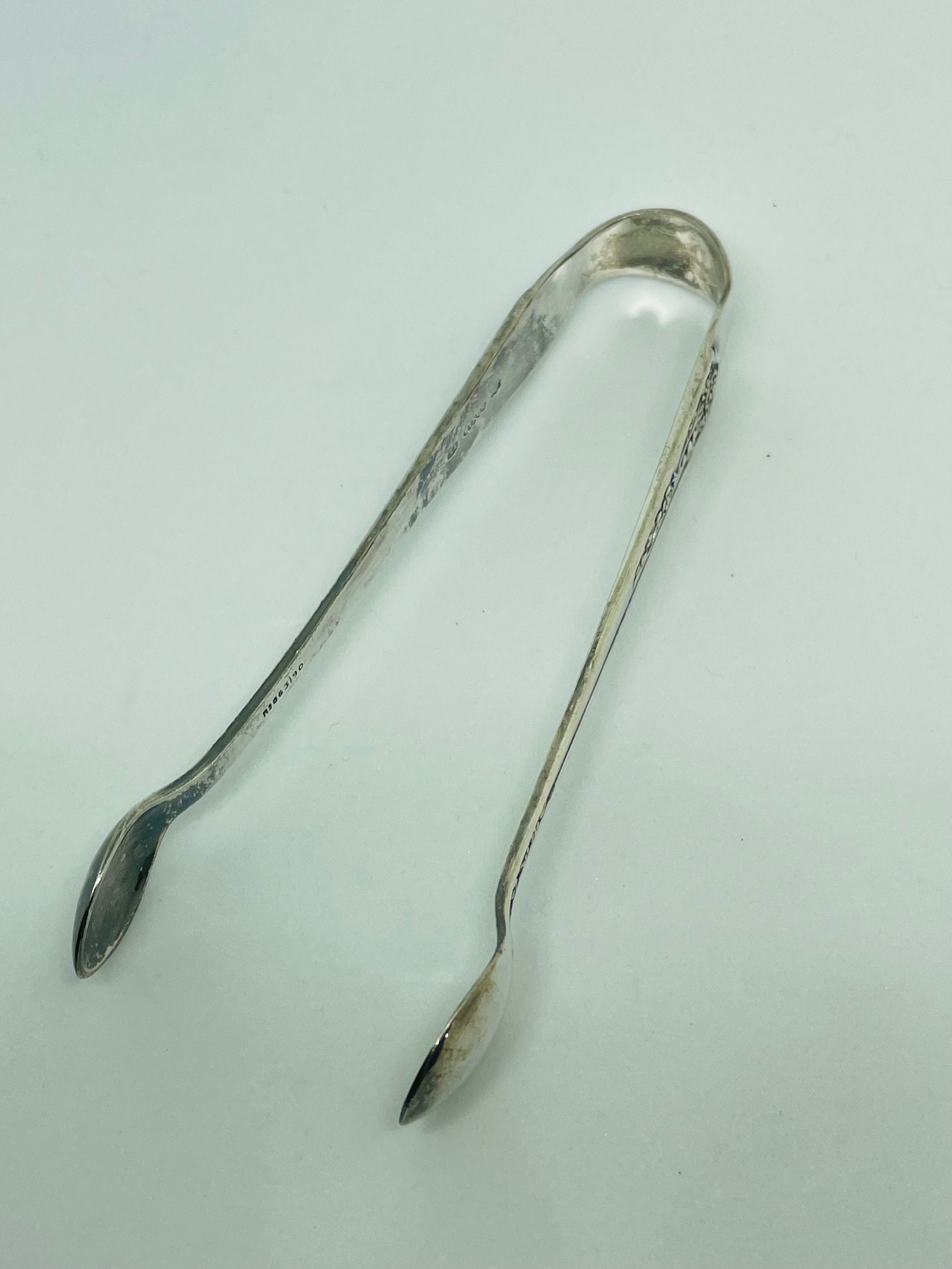 Silver-plated Sugar Tongs – Ornate Rose Handle, Dixon A1, C.1950s