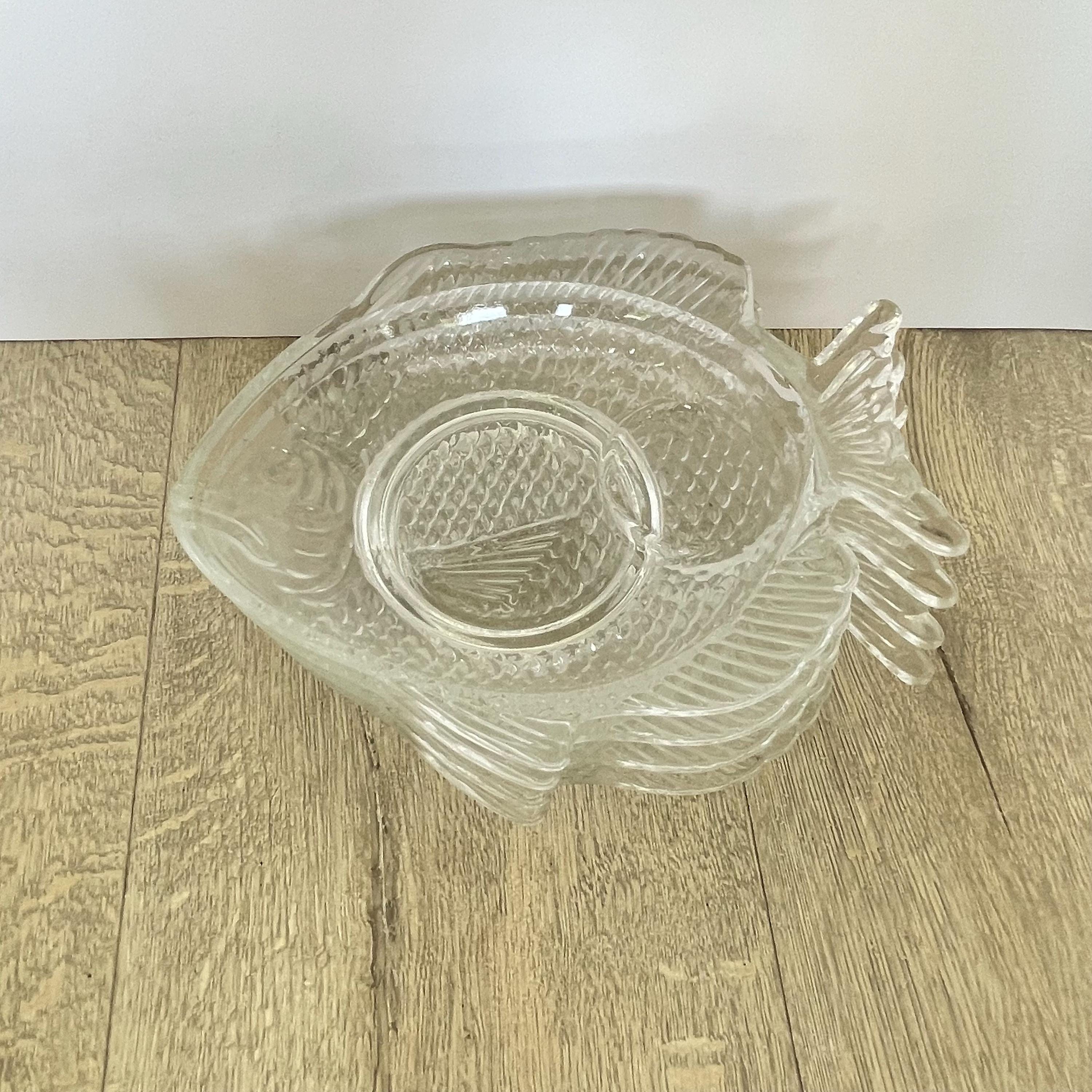 魚型ガラス皿 ガラス製の魚型プレート4枚セット - Etsy 日本