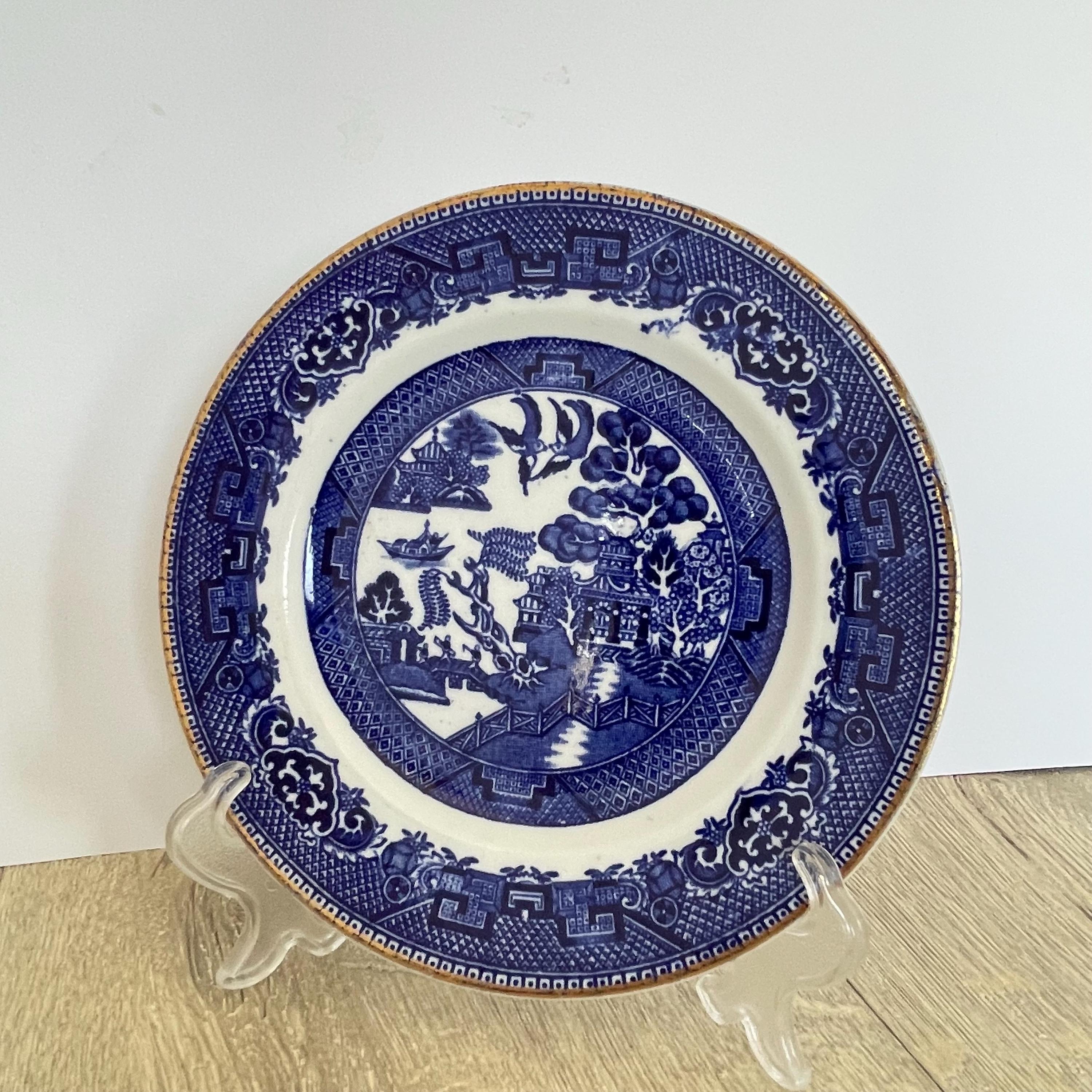 【1892〜1925年】JHW&SONS HANLEY ウィロー　デザート皿 1892〜1925年】JHW&SONS HANLEY ウィロー デザート皿 - メルカリ