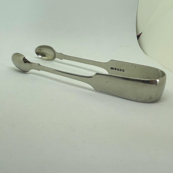 ヴィンテージの大きな無地の銀メッキシュガートング - Etsy 日本