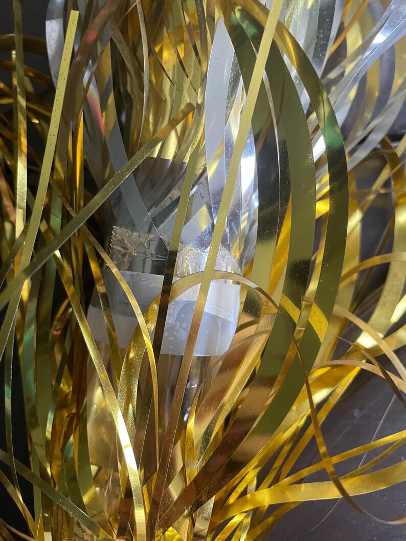 Metallic Foil Cascade Large Gold Roman Candle Christmas Decoration