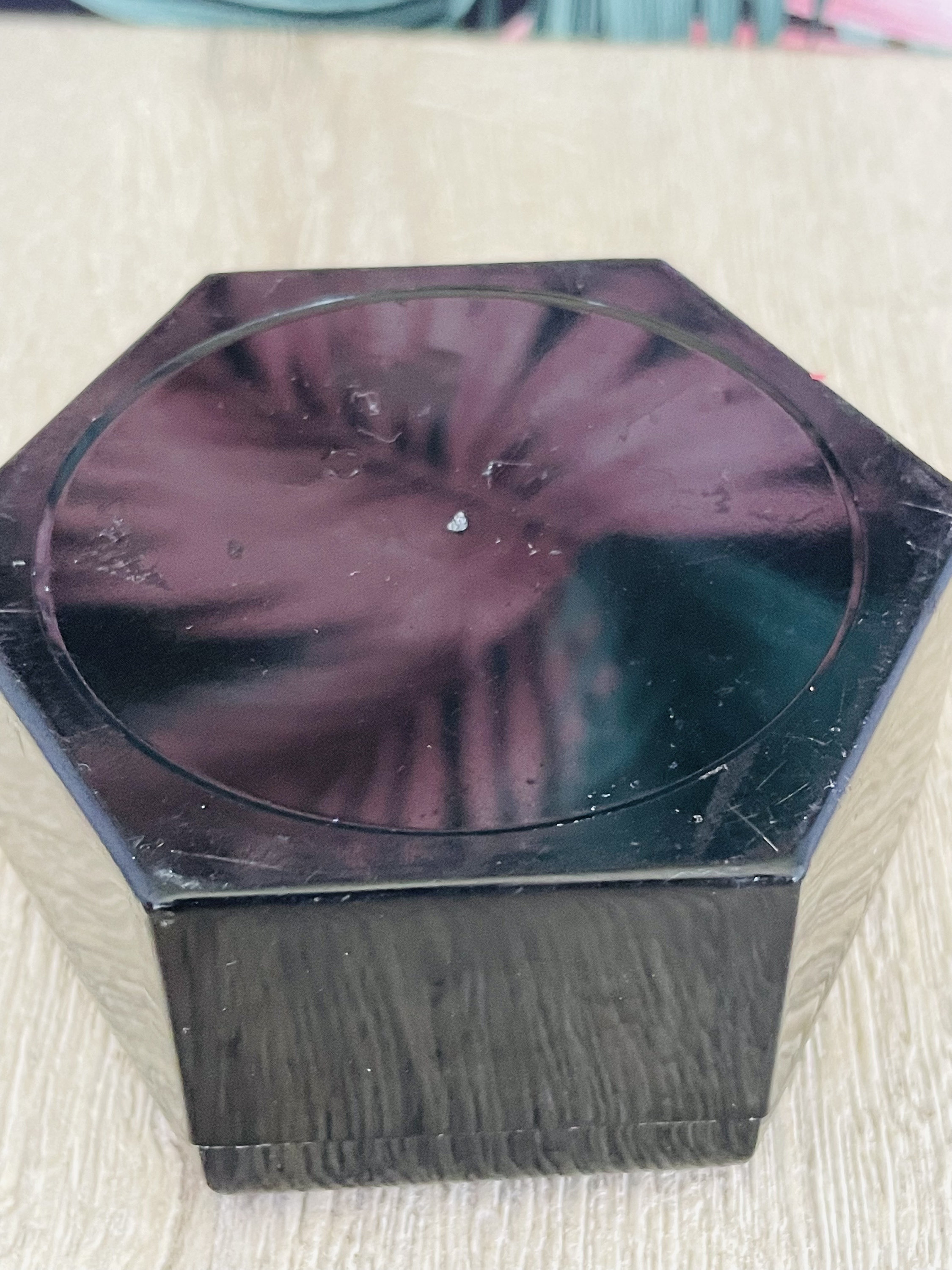 小さな黒い六角形の小物入れ – 花柄のプラスチック - Etsy 日本