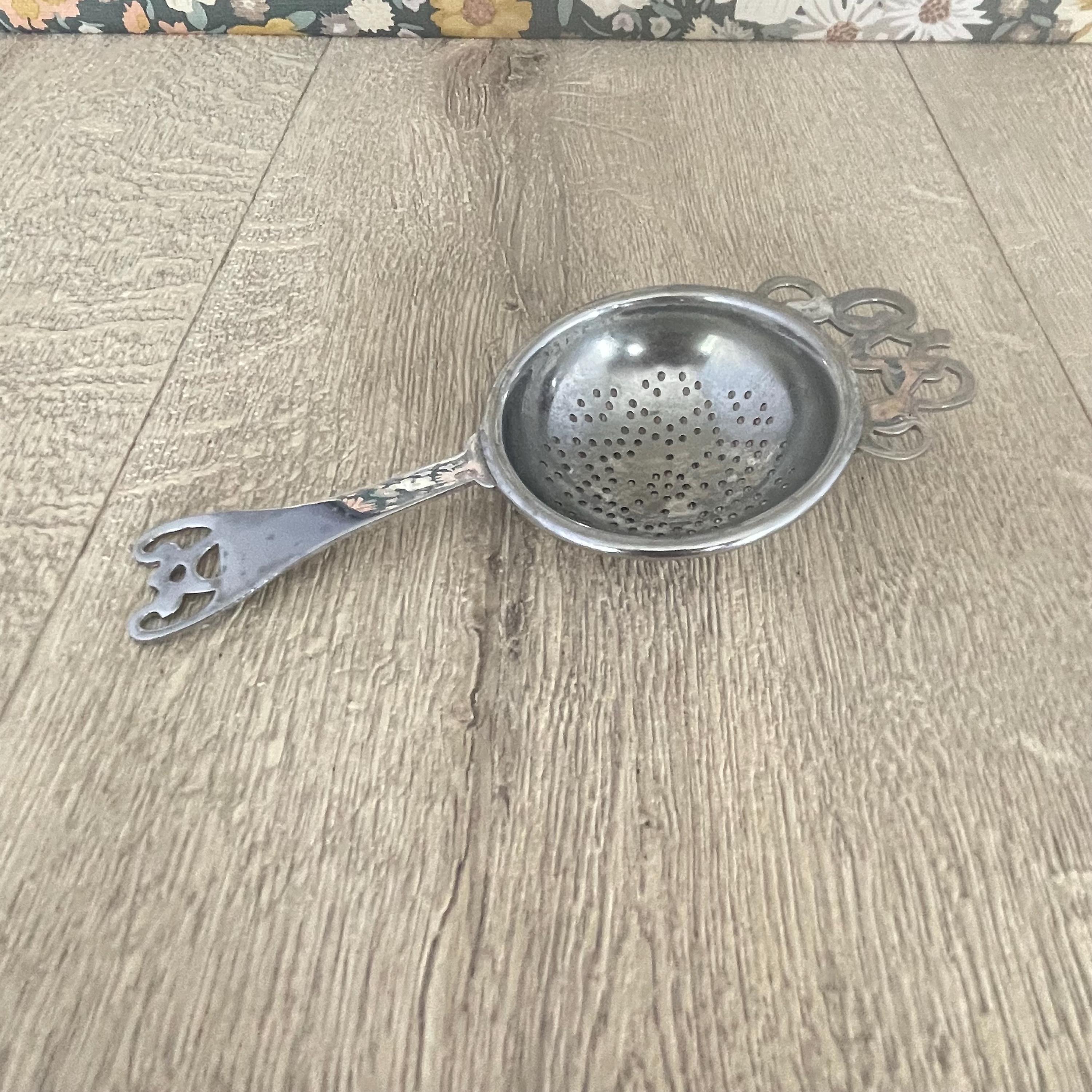 ヴィンテージクロームティーストレーナー – ティーポットやカップ用の