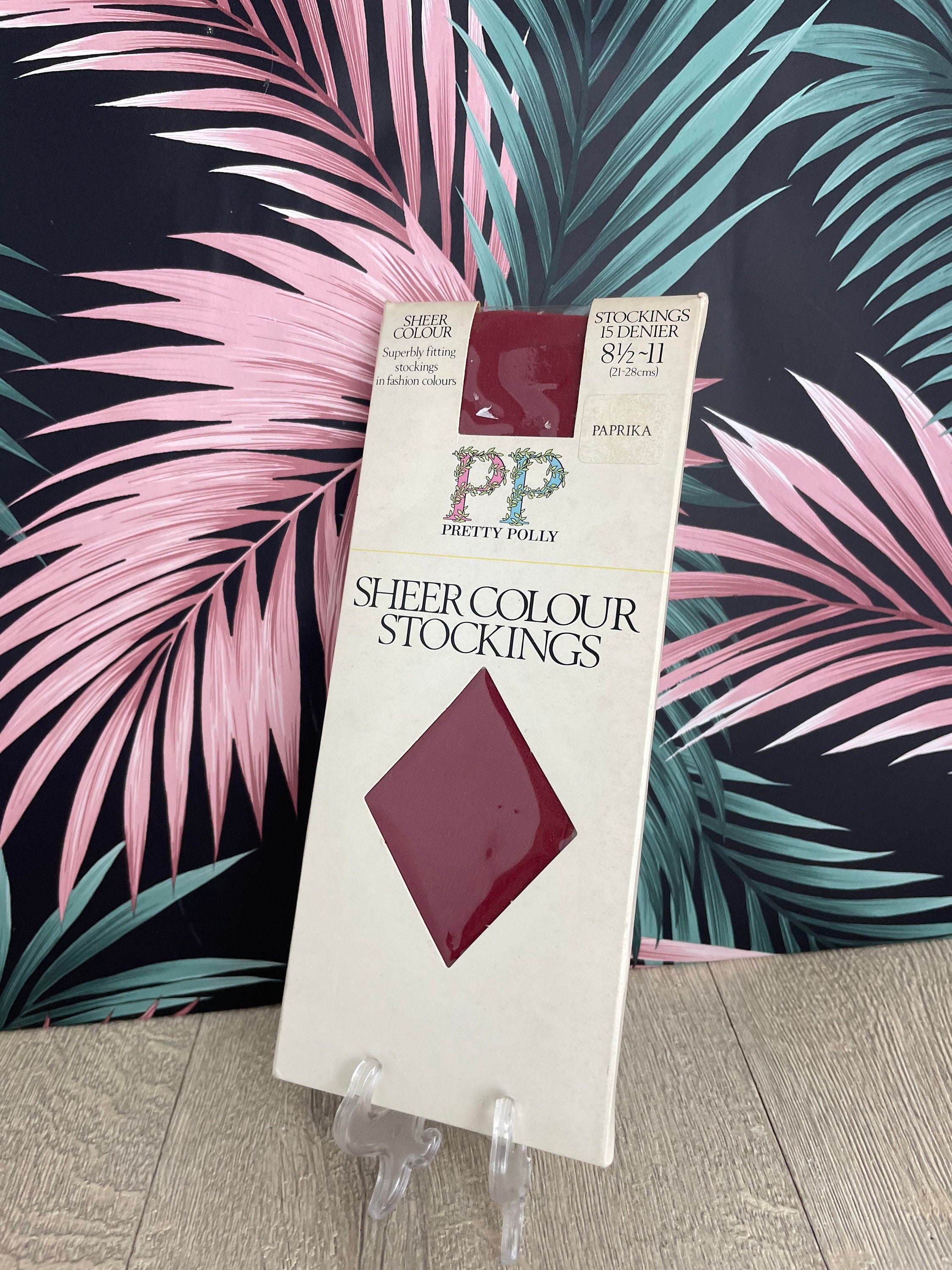 プリティ・ポリー 1980年代ストッキング - パプリカレッド