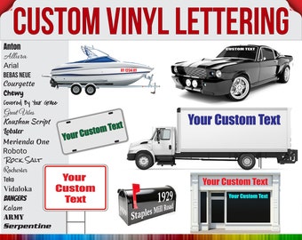 Custom Vinyl Lettering Decal - Sticker Outdoor Use On Auto Car Truck Semi Boat Trailer Garage Hobby Projects & More