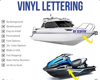 Two Boat Hull Registration Number Decals – 3