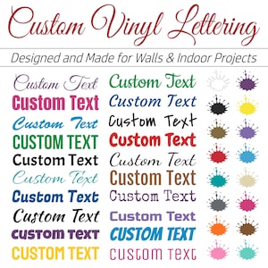 Custom Vinyl Wall Lettering Decal – Personalized Names, Numbers, Letters