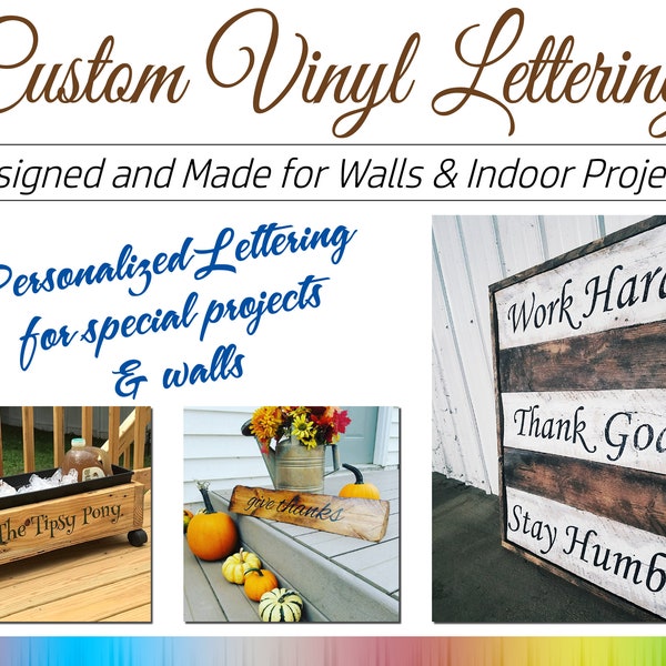 Rapid Vinyl - Custom Vinyl Lettering Numbers Name Letters. Personalized Design Your Own (Multiple Sizes, Fonts, & Matte Colors)