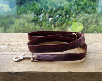 Waxed Canvas Dog Leash: Heavy Duty, Brown or Camo Print