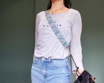 Strawberry Thief Camera Sling: William Morris Floral Crossbody Strap