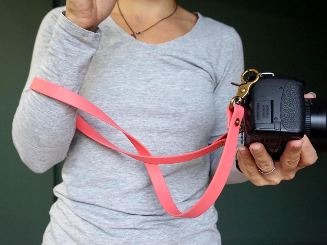 Biothane Camera Strap Coral Biothane Camera Strap: Weatherproof DSLR Sling, Fixed Length - Etsy